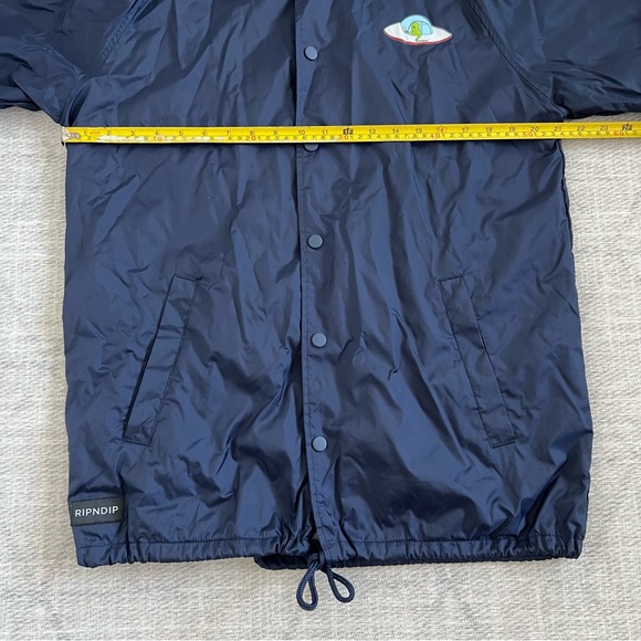 RipNDip Men’s Navy Blue Alien Same Sh!t Different Day Windbreaker Jacket MEDIUM - Picture 11 of 14